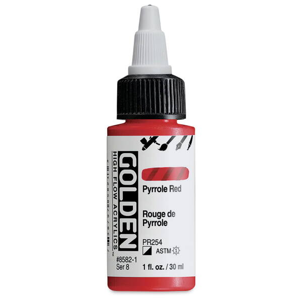 Golden High Flow Sıvı Akrilik Boya 30 Ml Seri 8 Pyrrole Red - 3