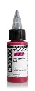 Golden High Flow Sıvı Akrilik Boya 30 Ml Transparent Quinacridone Red - Golden