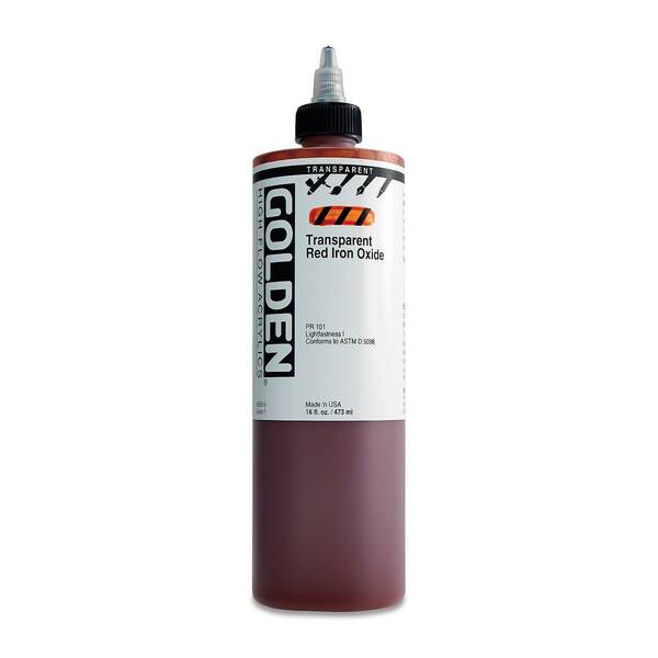 Golden High Flow Sıvı Akrilik Boya 473 Ml Seri 1 Transparent Red Iron Oxide - 3