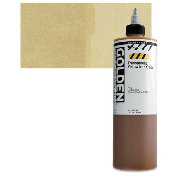 Golden High Flow Sıvı Akrilik Boya 473 Ml Seri 1 Transparent Yellow Iron Oxide - 1