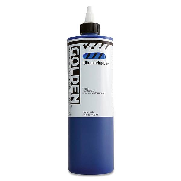 Golden High Flow Sıvı Akrilik Boya 473 Ml Seri 2 Ultramarine Blue - 3