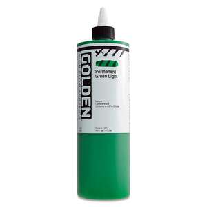 Golden High Flow Sıvı Akrilik Boya 473 Ml Seri 4 Permanent Green Light - 3