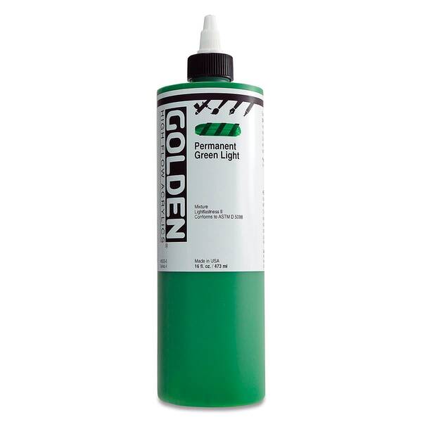 Golden High Flow Sıvı Akrilik Boya 473 Ml Seri 4 Permanent Green Light - 3