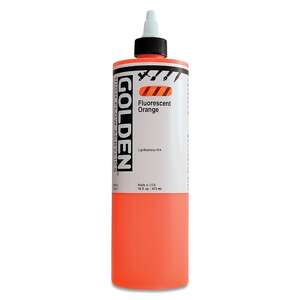 Golden High Flow Sıvı Akrilik Boya 473 Ml Seri 5 Flourescent Orange - 3