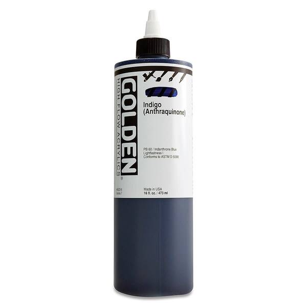 Golden High Flow Sıvı Akrilik Boya 473 Ml Seri 7 Indigo Anthraquinone - 3