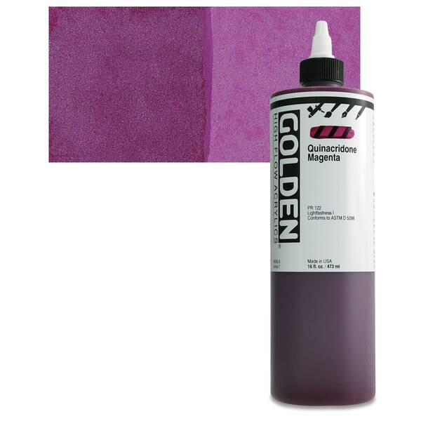 Golden High Flow Sıvı Akrilik Boya 473 Ml Seri 7 Quinacridone Magenta - 1