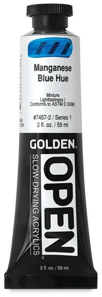 Golden Open Akrilik Boya 59 Ml Seri 1 Manganese Blue Hue - 3