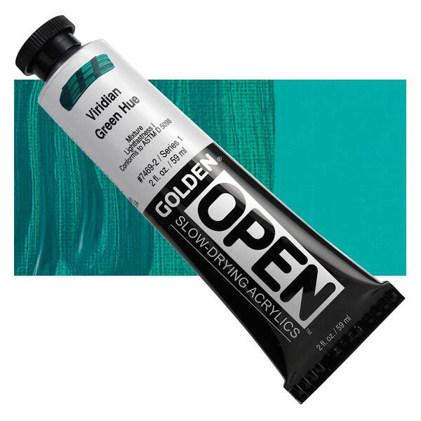 Golden Open Akrilik Boya 59 Ml Seri 1 Viridian Green Hue - 1