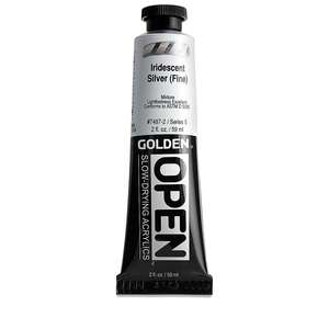 Golden Open Akrilik Boya 59 Ml Seri 5 Iridescent Silver Fine - 3