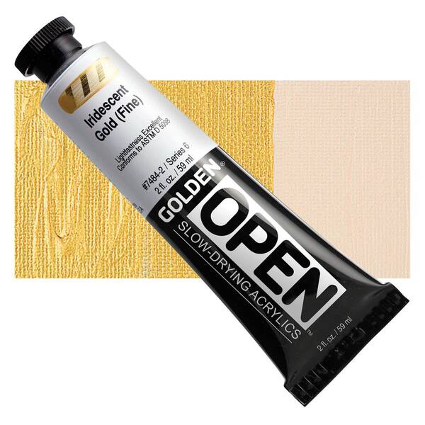 Golden Open Akrilik Boya 59 Ml Seri 6 Iridescent Gold Fine - 1