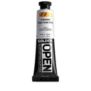 Golden Open Akrilik Boya 59 Ml Seri 7 Iridescent Bright Gold Fine - 3