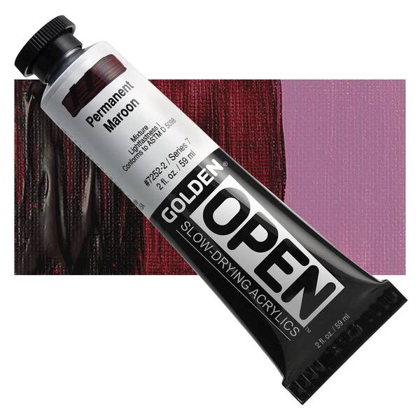 Golden Open Akrilik Boya 59 Ml Seri 7 Permanent Maroon - 1