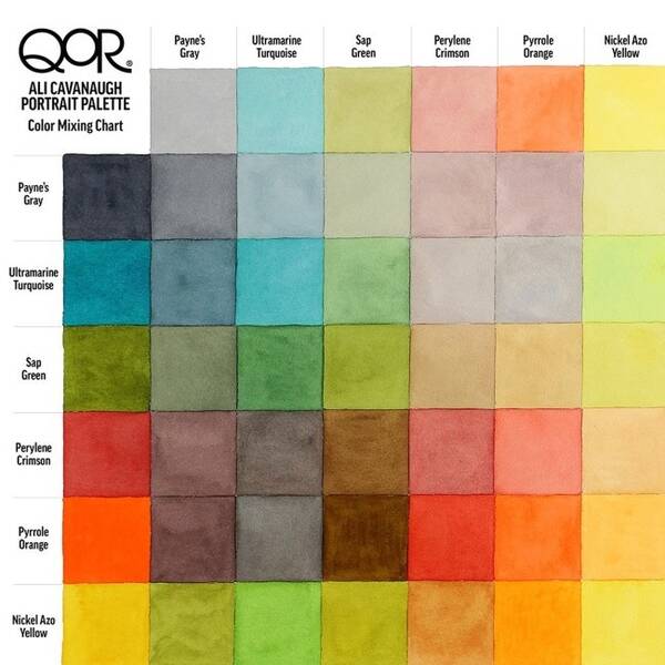QoR Ali Cavanaugh Portrait Colors Set 6x5Ml Tüp Suluboya Seti - 4