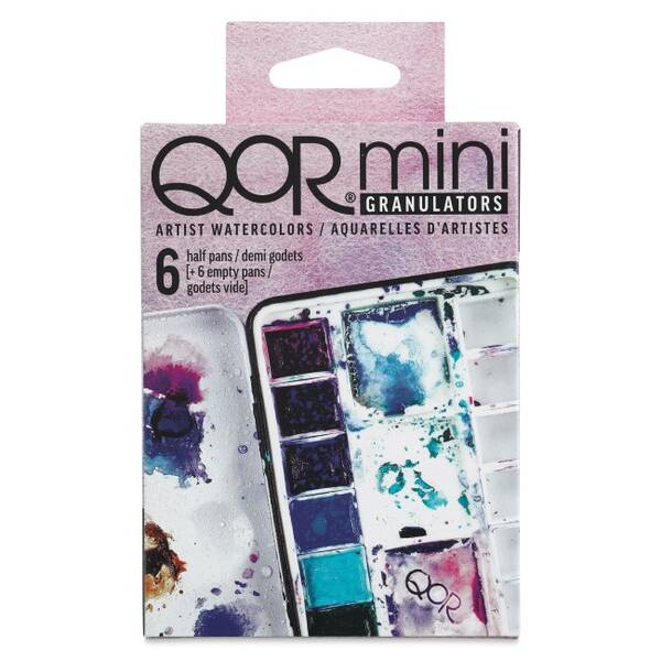 Qor Mini Granulators Yarım Pan 6'Lı Sulu Boya Seti - 4