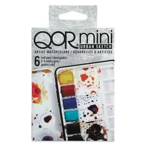 Qor Mini Urban Sketch Yarım Pan 6'Lı Sulu Boya Seti - 4