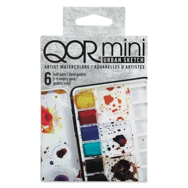 Qor Mini Urban Sketch Yarım Pan 6'Lı Sulu Boya Seti - 4