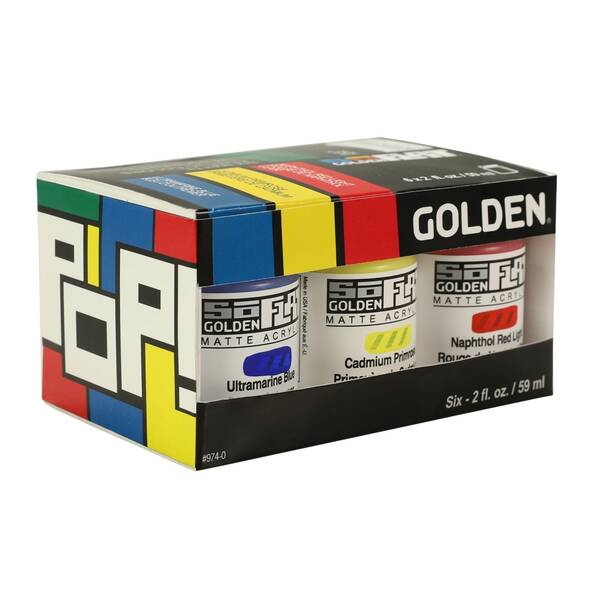 Golden Soflat Matte Acrylic Pop 6 Color Set