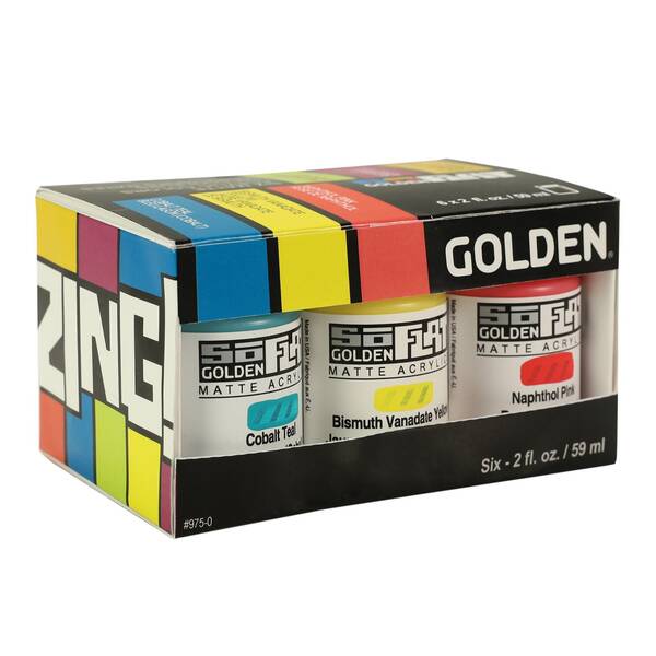 Golden Soflat Matte Acrylic Zing 6 Color Set