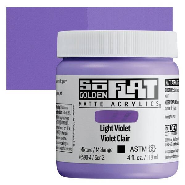 Golden Soflat Matte Akrilik Boya 118Ml S2 Light Violet - 1