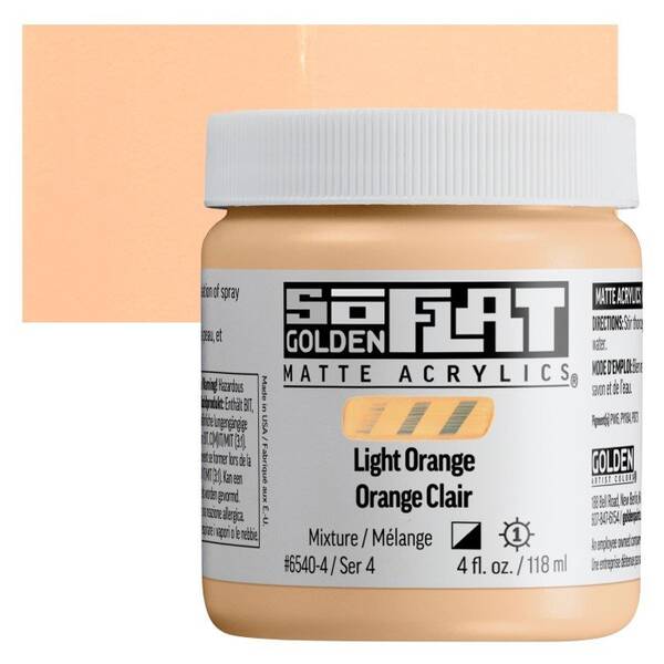 Golden Soflat Matte Akrilik Boya 118Ml S4 Light Orange - 1