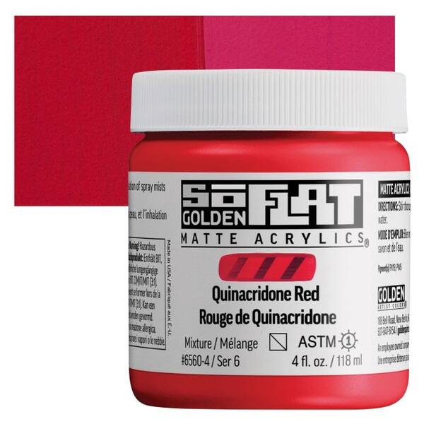 Golden Soflat Matte Akrilik Boya 118Ml S6 Quinacridone Red - 1