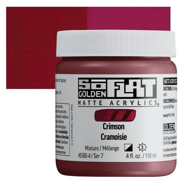 Golden Soflat Matte Akrilik Boya 118Ml S7 Crimson - 1