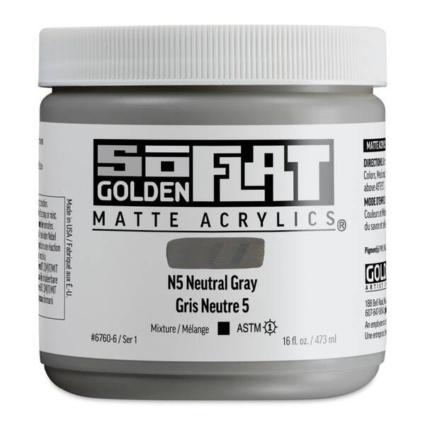 Golden Soflat Matte Akrilik Boya 473Ml S1 N5 Neutral Gray - 1