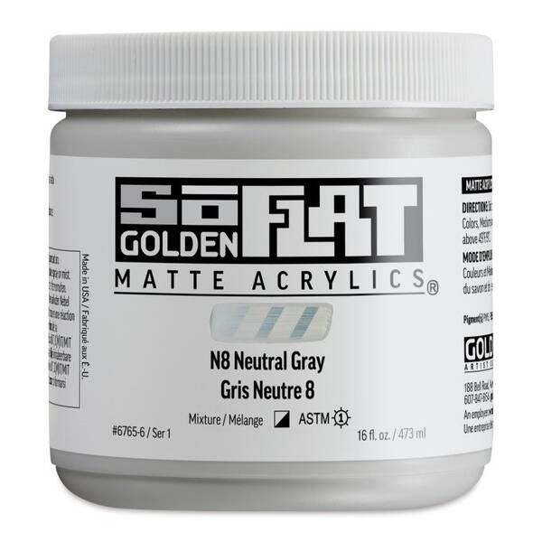 Golden Soflat Matte Akrilik Boya 473Ml S1 N8 Neutral Gray - 1