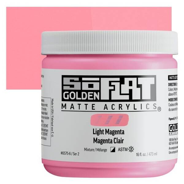 Golden Soflat Matte Akrilik Boya 473Ml S2 Light Magenta - 1