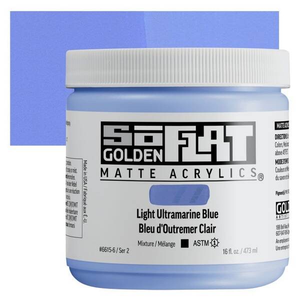 Golden Soflat Matte Akrilik Boya 473Ml S2 Light Ultramarine Blue - 1