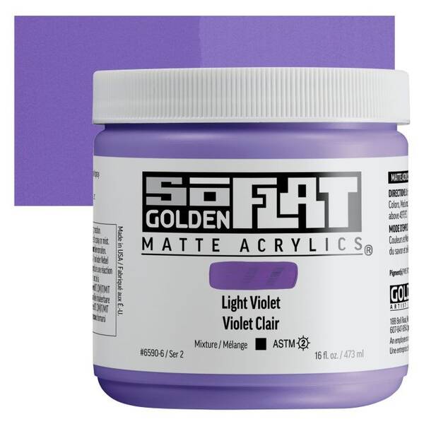 Golden Soflat Matte Akrilik Boya 473Ml S2 Light Violet - 1