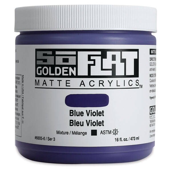 Golden Soflat Matte Akrilik Boya 473Ml S3 Blue Violet - 3