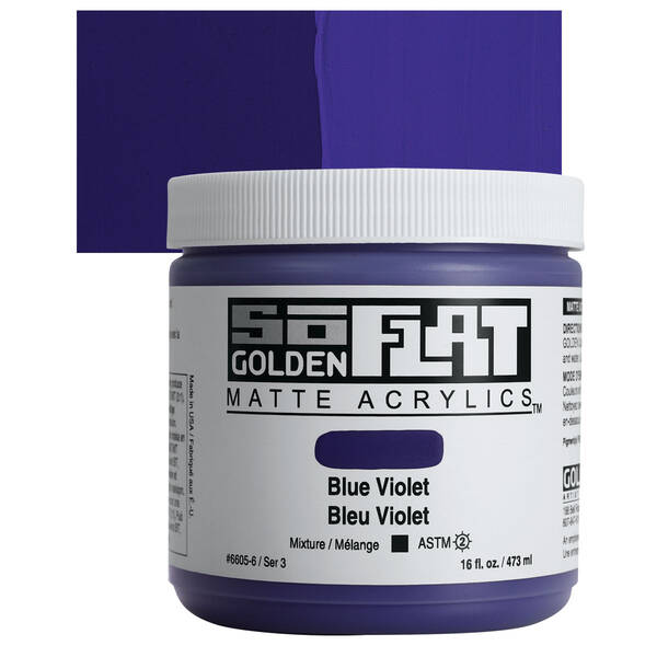 Golden Soflat Matte Akrilik Boya 473Ml S3 Blue Violet - 1