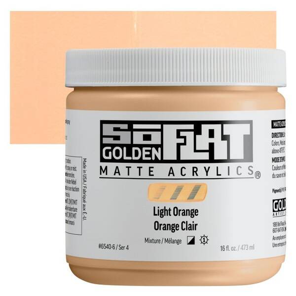 Golden Soflat Matte Akrilik Boya 473Ml S4 Light Orange - 1