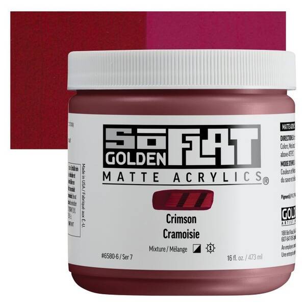 Golden Soflat Matte Akrilik Boya 473Ml S7 Crimson - 1