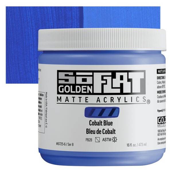 Golden Soflat Matte Akrilik Boya 473Ml S8 Cobalt Blue - 1