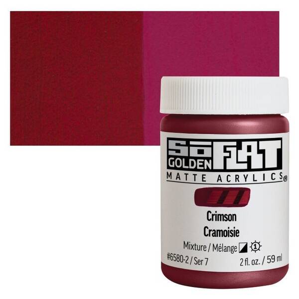 Golden Soflat Matte Akrilik Boya 59Ml S7 Crimson - 1