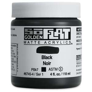 Golden Soflat Matte Akrilik Boya 118Ml S1 Black - 3