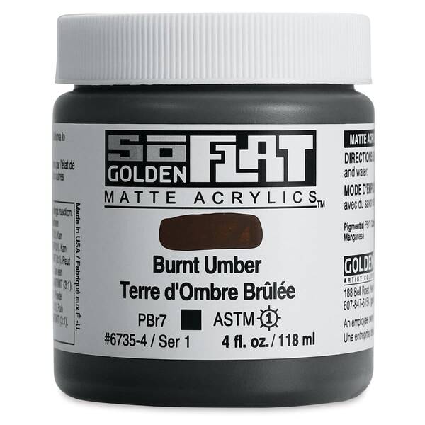 Golden Soflat Matte Akrilik Boya 118Ml S1 Burnt Umber - 3