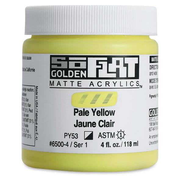 Golden Soflat Matte Akrilik Boya 118Ml S1 Pale Yellow