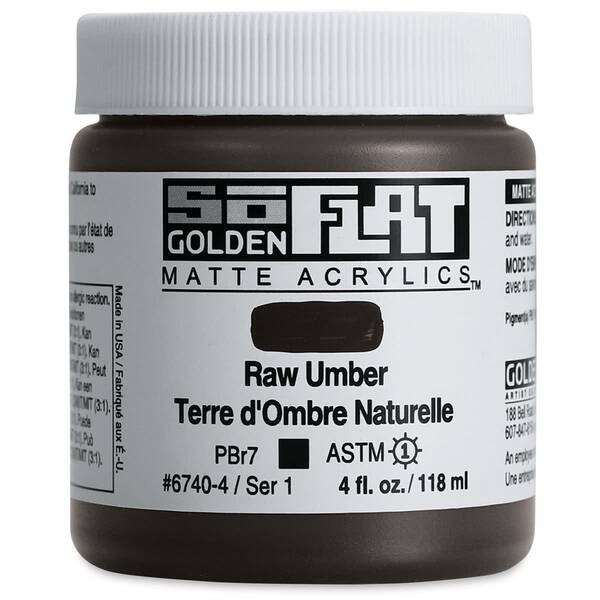 Golden Soflat Matte Akrilik Boya 118Ml S1 Raw Umber - 3