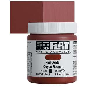 Golden Soflat Matte Akrilik Boya 118Ml S1 Red Oxide - 1