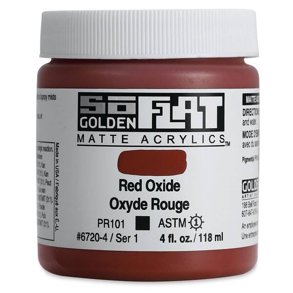 Golden Soflat Matte Akrilik Boya 118Ml S1 Red Oxide
