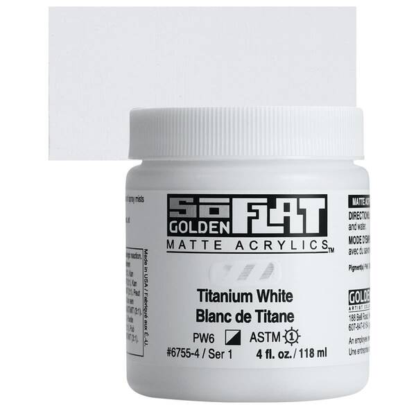 Golden Soflat Matte Akrilik Boya 118Ml S1 Titanium White - 1