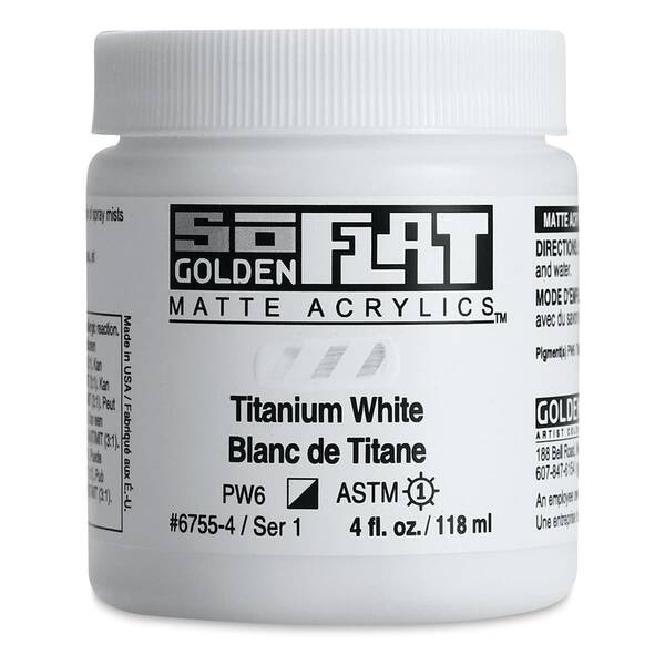 Golden Soflat Matte Akrilik Boya 118Ml S1 Titanium White - 3