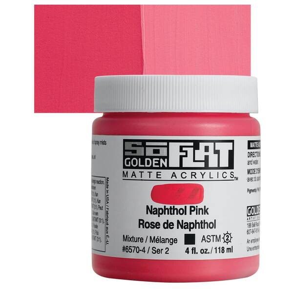 Golden Soflat Matte Akrilik Boya 118Ml S2 Naphthol Pink - 1