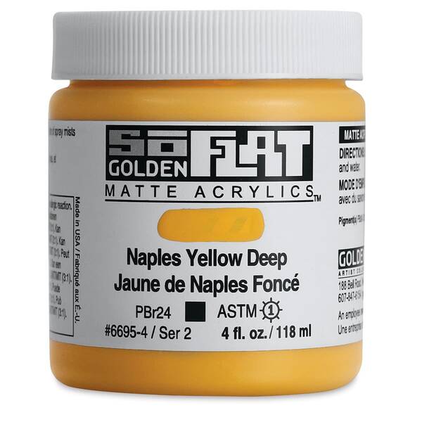 Golden Soflat Matte Akrilik Boya 118Ml S2 Naples Yellow Deep - 3