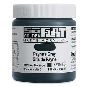 Golden Soflat Matte Akrilik Boya 118Ml S2 Paynes Grey - 3