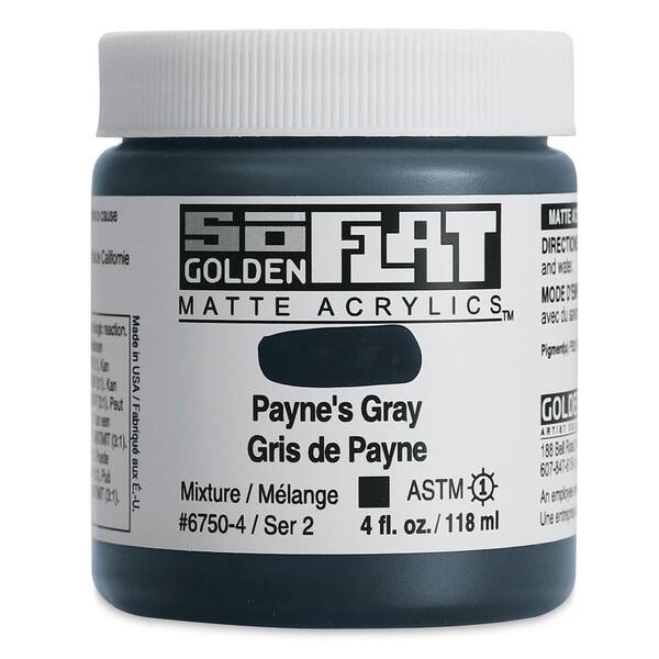 Golden Soflat Matte Akrilik Boya 118Ml S2 Paynes Grey - 3
