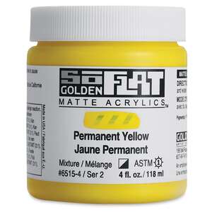 Golden Soflat Matte Akrilik Boya 118Ml S2 Permanent Yellow - 3